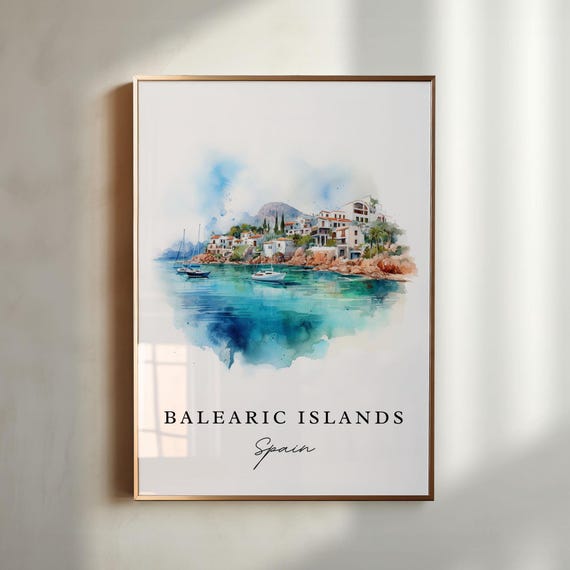 Balearic Islands Spain Mallorca Travel Poster