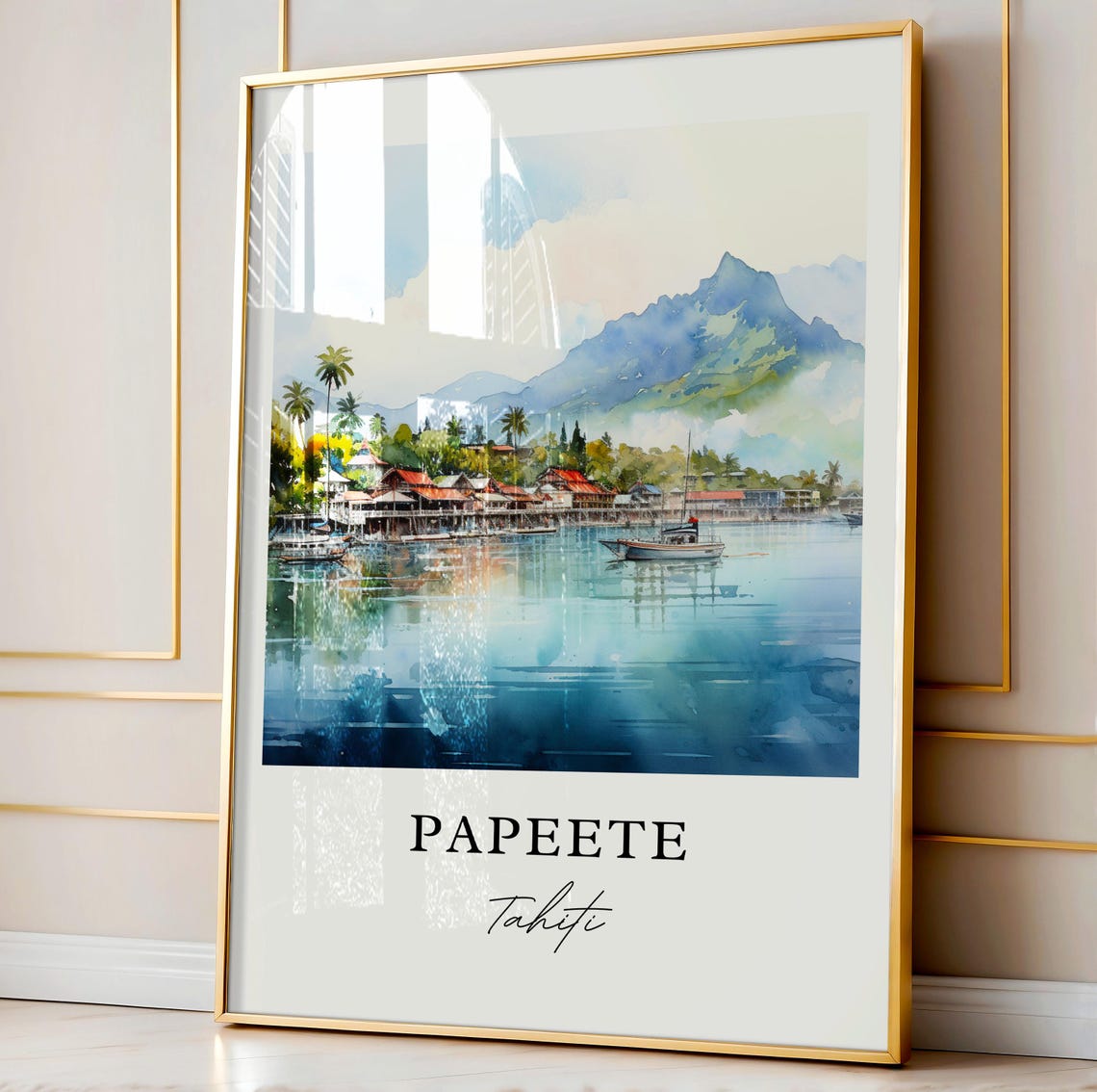 Papeete French Polynesia Travel Poster, Tahiti - Image 4