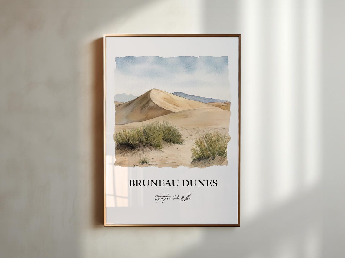 Bruneau Dunes Idaho State Park Desert Dunes Watercolor Poster - Image 3