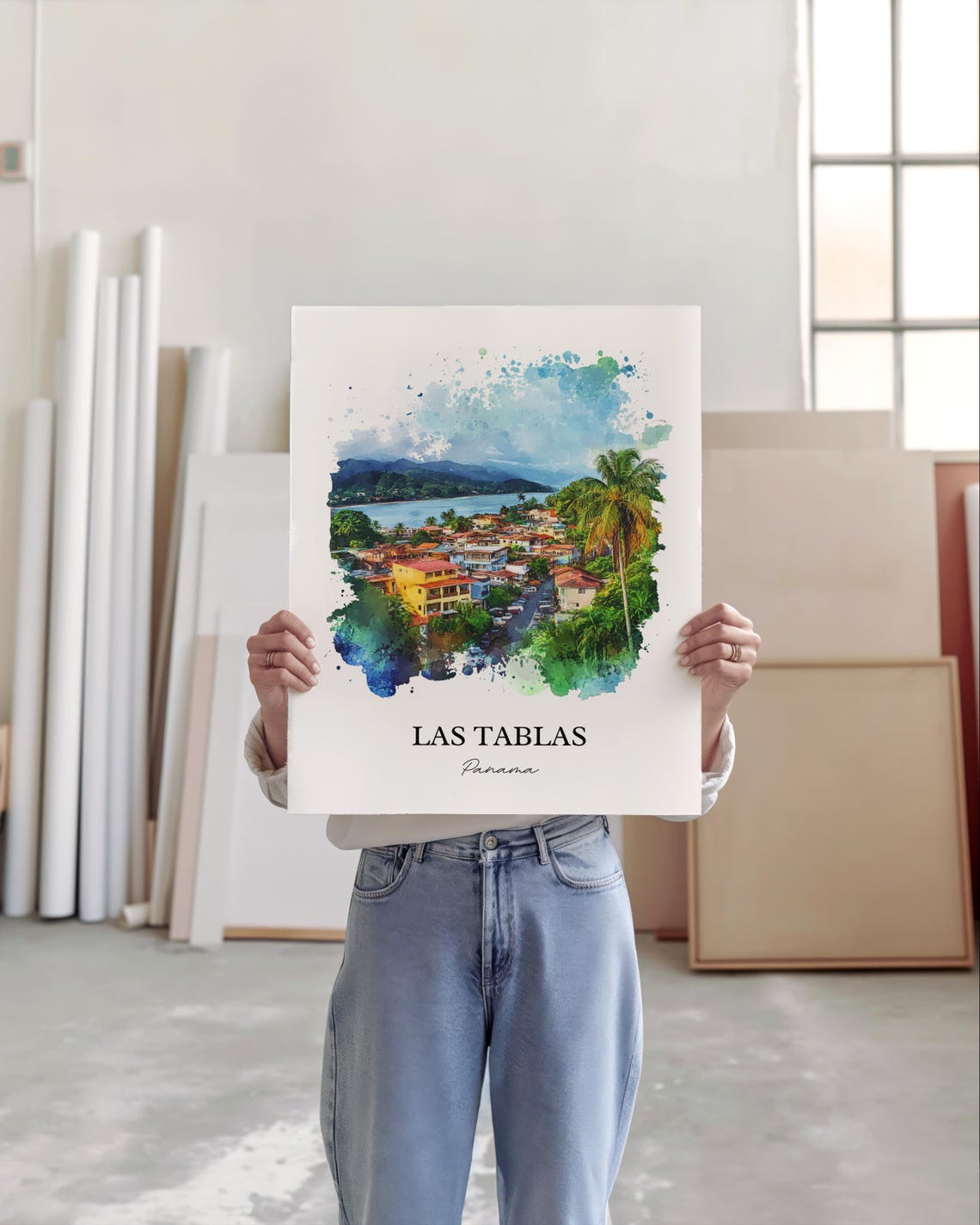 Las Tablas Wall Art Azuero Peninsula Print Panama Watercolor Gift Travel Poster Housewarming - Image 4