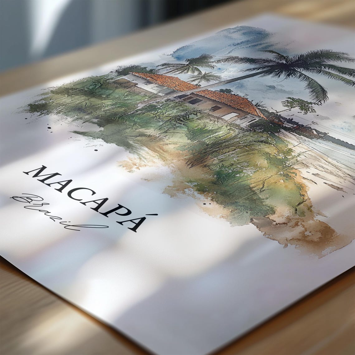 Macap Brazil Wall Art Amap State Print Watercolor Gift Travel Poster Housewarming - Image 7