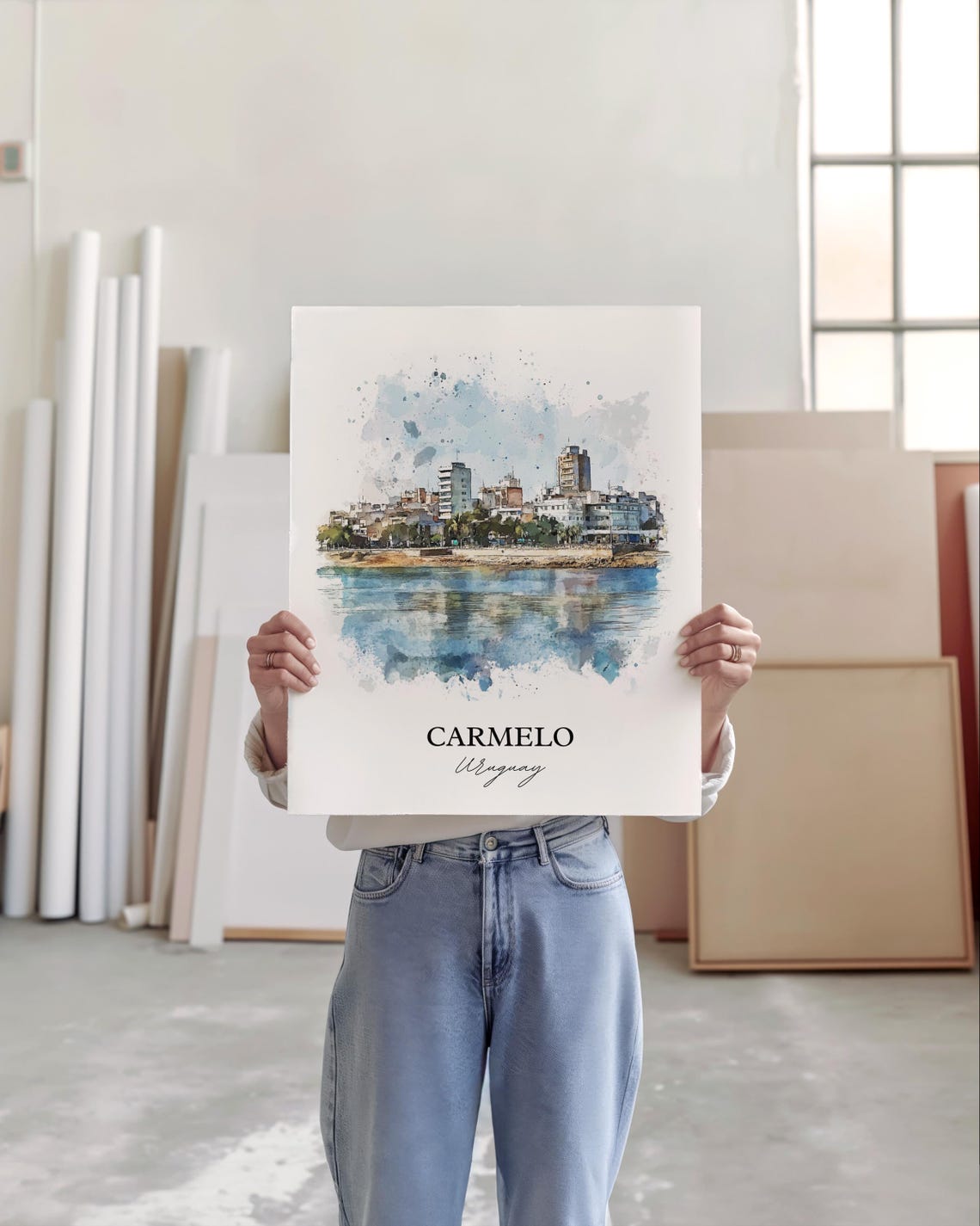 Carmelo Uruguay Wall Art Print Watercolor Gift Travel Poster Housewarming - Image 4