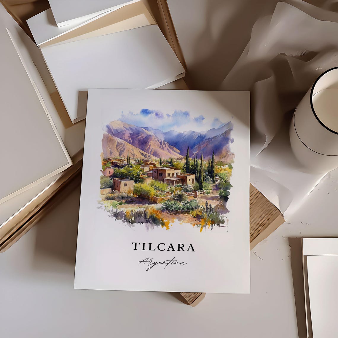 Tilcara Argentina Wall Art Print Watercolor Gift Travel Poster Housewarming - Image 6