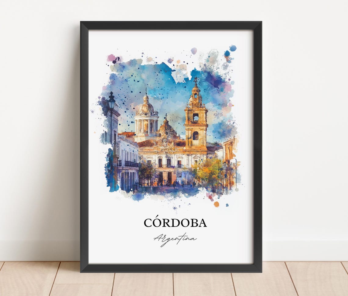 Crdoba Argentina Wall Art Print Watercolor Gift Travel Poster Housewarming - Image 4