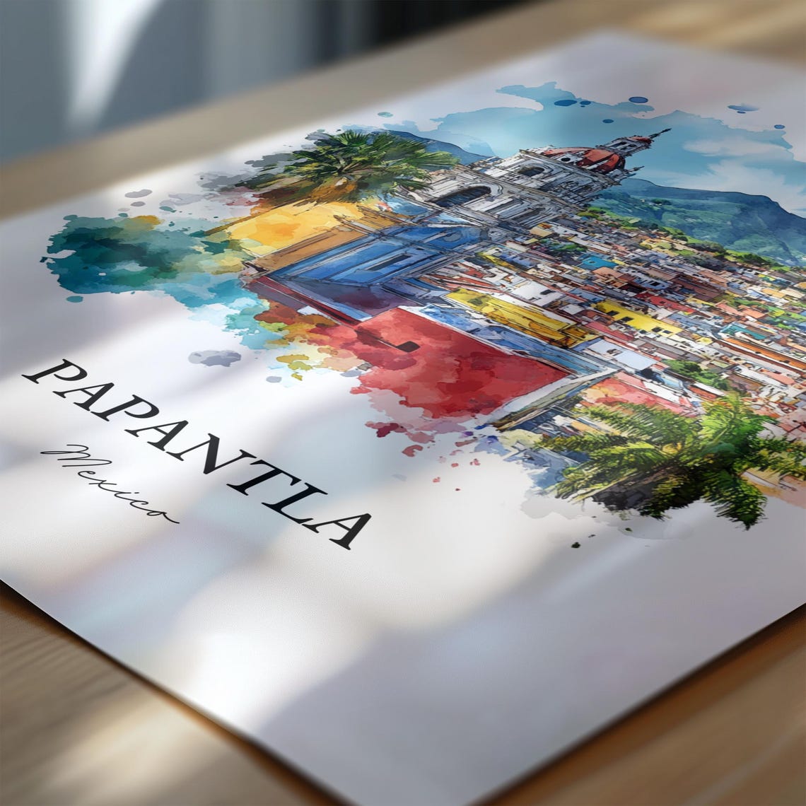 Papantla Mexico Wall Art Veracruz State Print Watercolor Gift Travel Poster Housewarming - Image 6