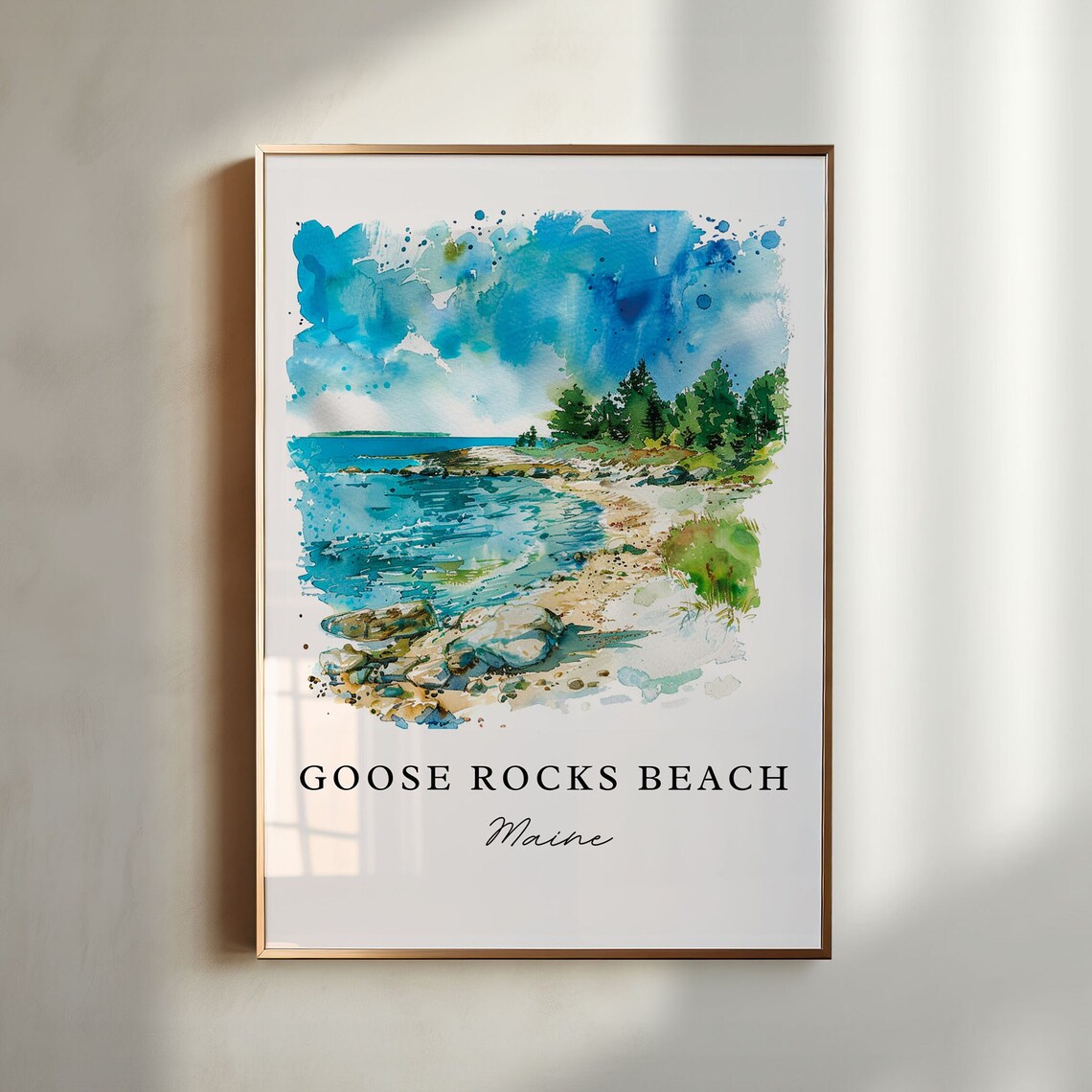 Goose Rocks Beach, Kennebunkport Travel Poster