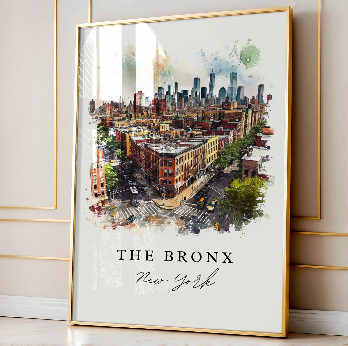 The Bronx NYC Skyline Art Print, New York - Image 4