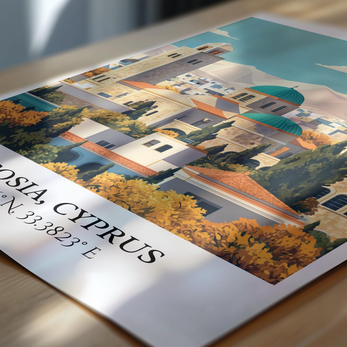 Nicosia Cyprus Old Town Domed Church Bell Tower Travel Poster - Image 7