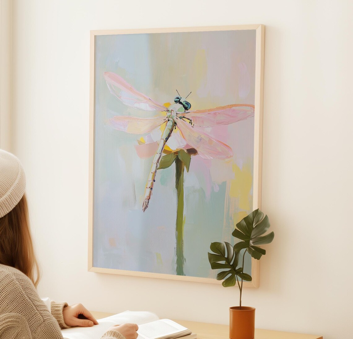 Dragonfly Pastel Art Print, Nursery Decor - Image 3