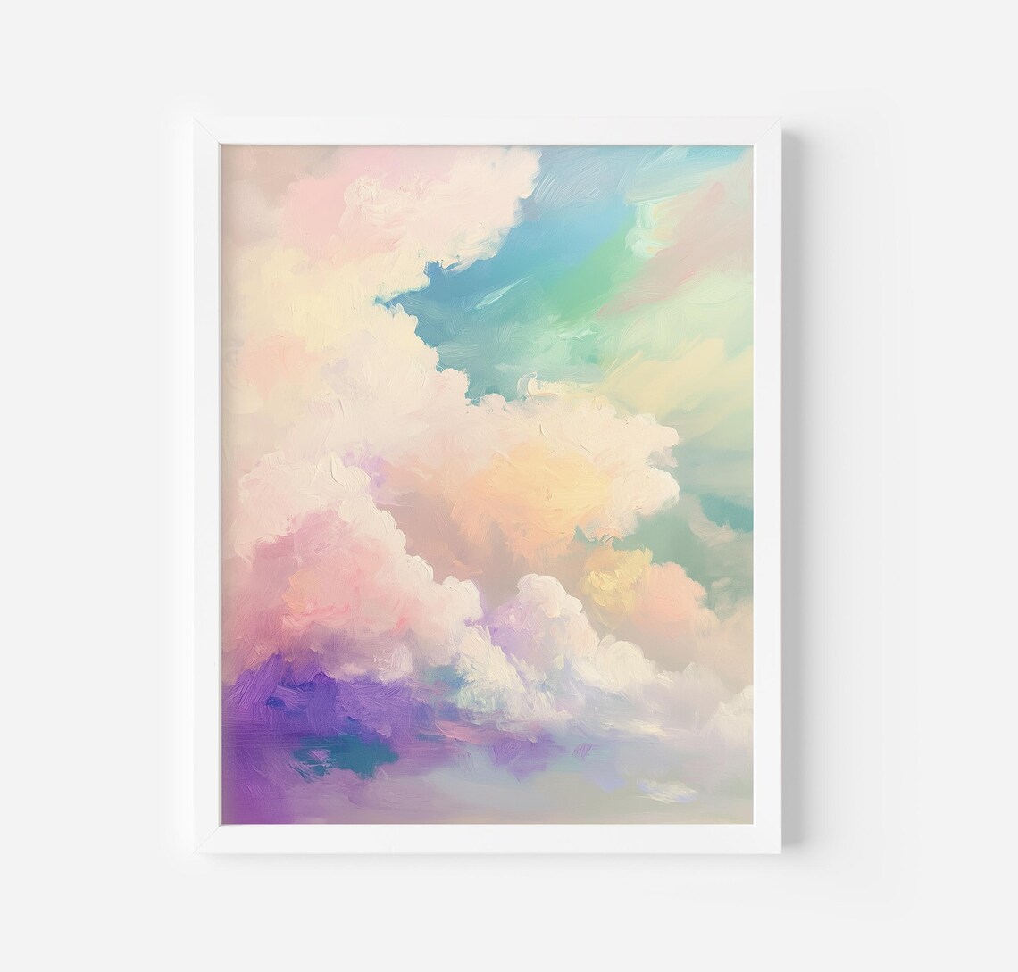 Cloudy Sky Pink And Purple Clouds Poster Print