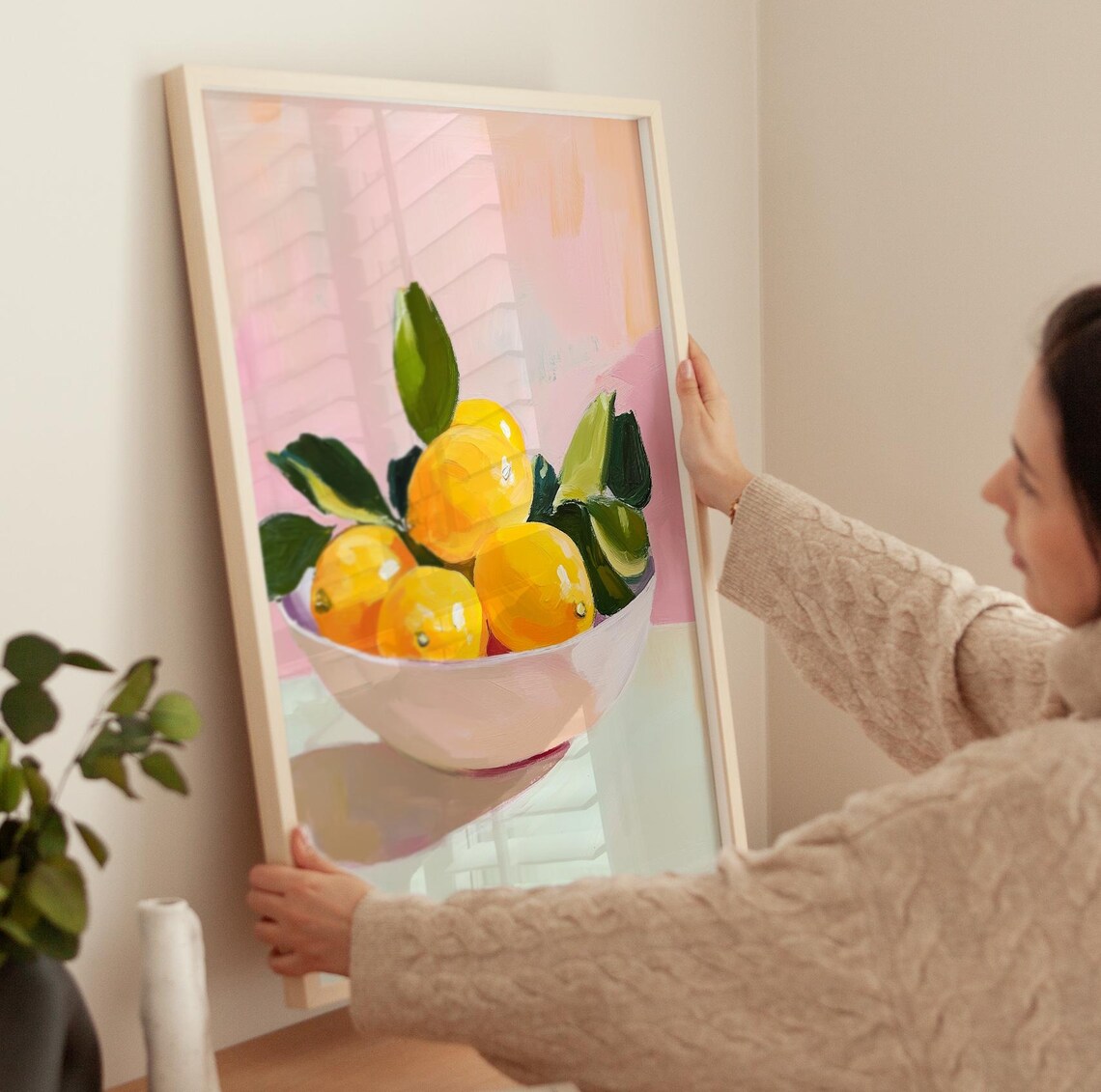 Bowl Of Lemons Kitchen Art, Citrus Food Print - Image 3