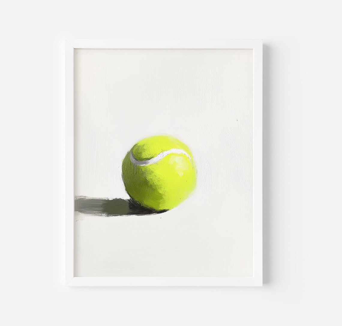 Tennis Ball Minimalist Acrylic Art Print