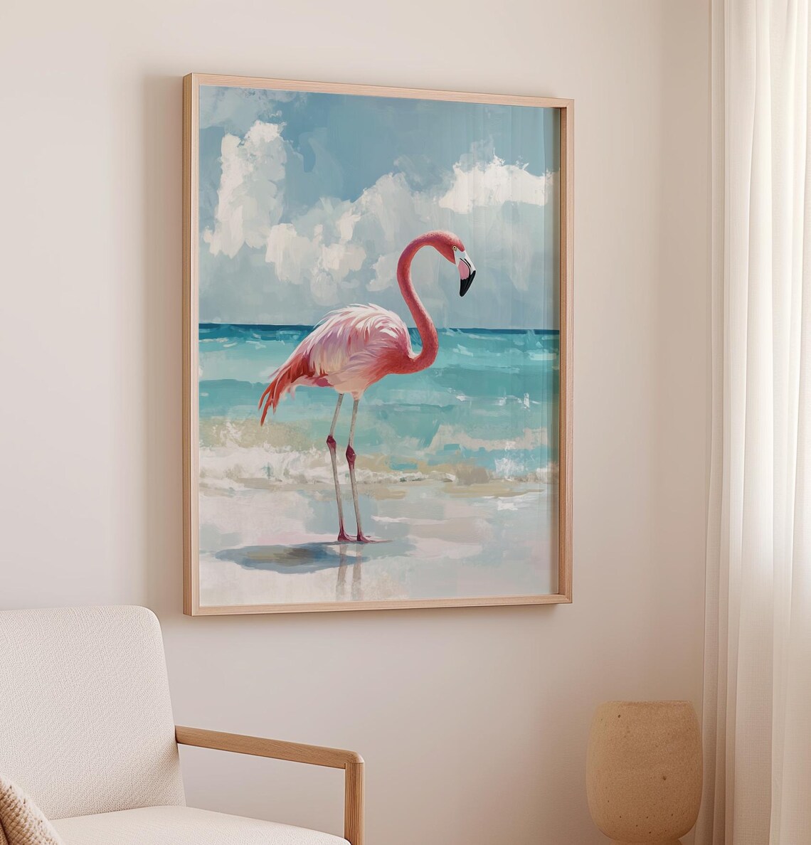 Flamingo Minimal Art Poster, Modern Bird Decor - Image 2