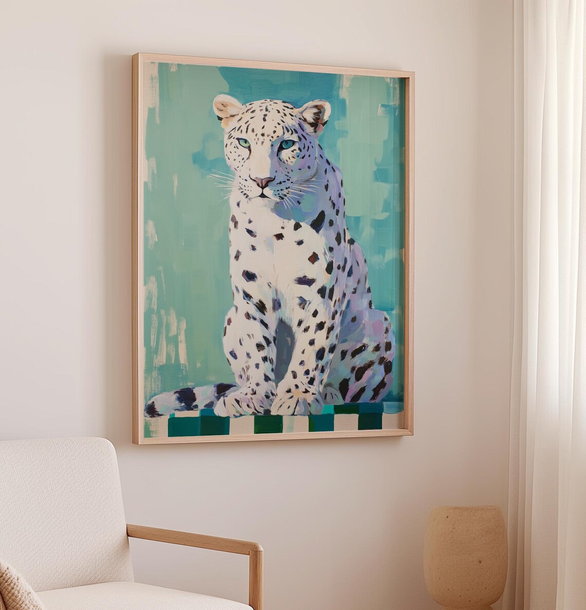 Cheetah Wall Art, Glam Preppy Animal Art Print - Image 2