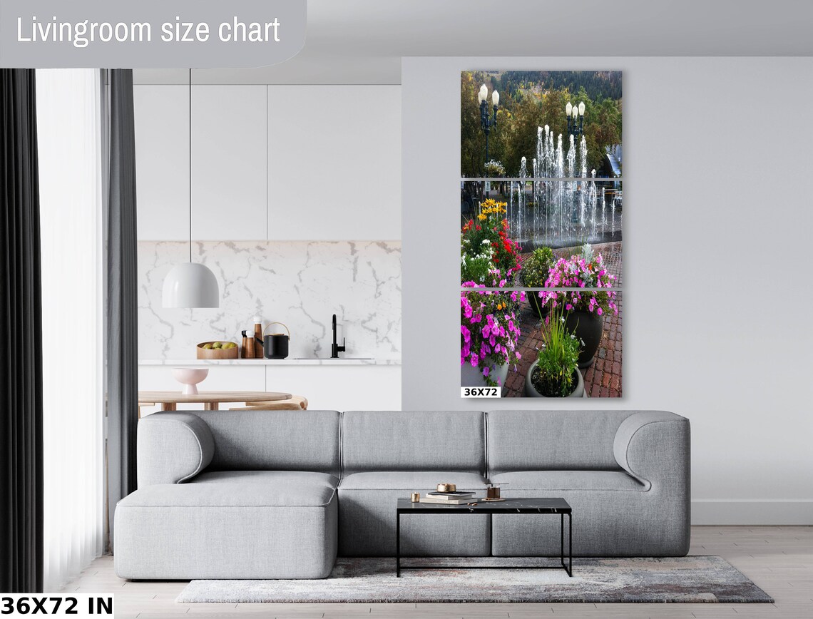 Aspen Colorado Fountains Plaza Flowers Mountain View Wall Poster - Image 2