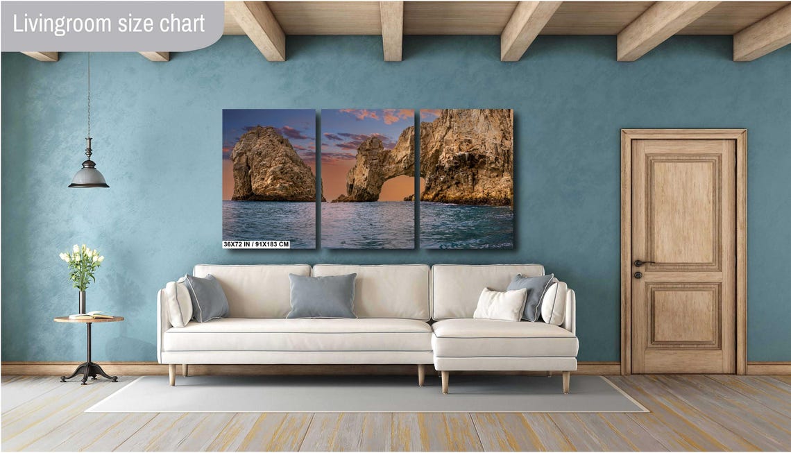 Cabo San Lucas El Arco Arch Golden Sunset Sea Cliffs View Poster - Image 2