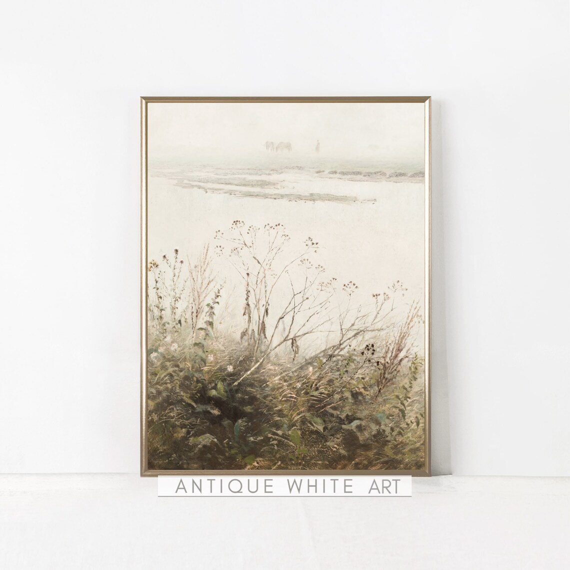 Vintage Wildflower Botanical Art Print, Muted Floral
