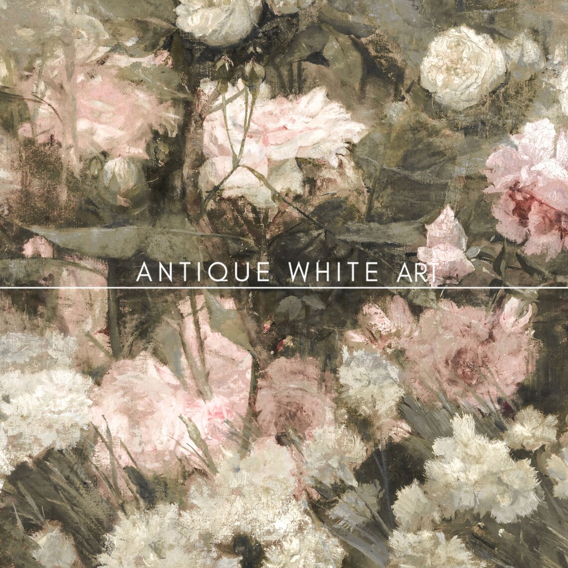 Muted Roses Painting, Vintage Soft Floral Art Print - Image 3