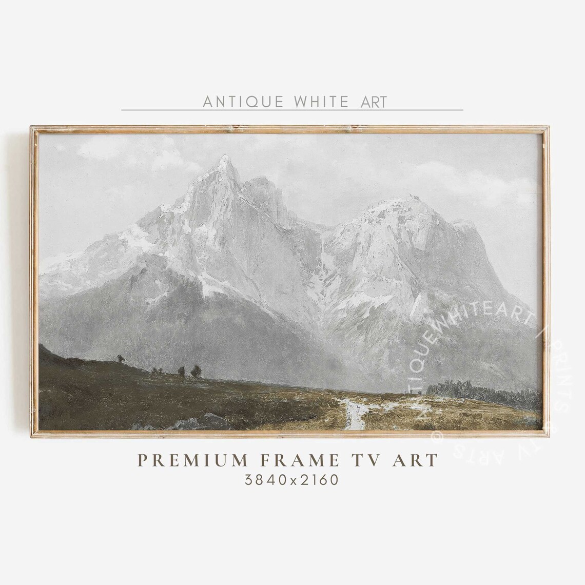 Moody Mountain Landscape Vintage Country Art Print