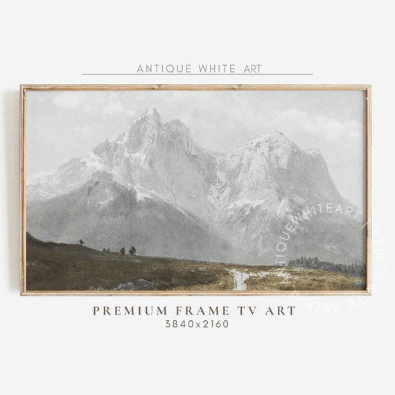 Moody Mountain Landscape Vintage Country Art Print