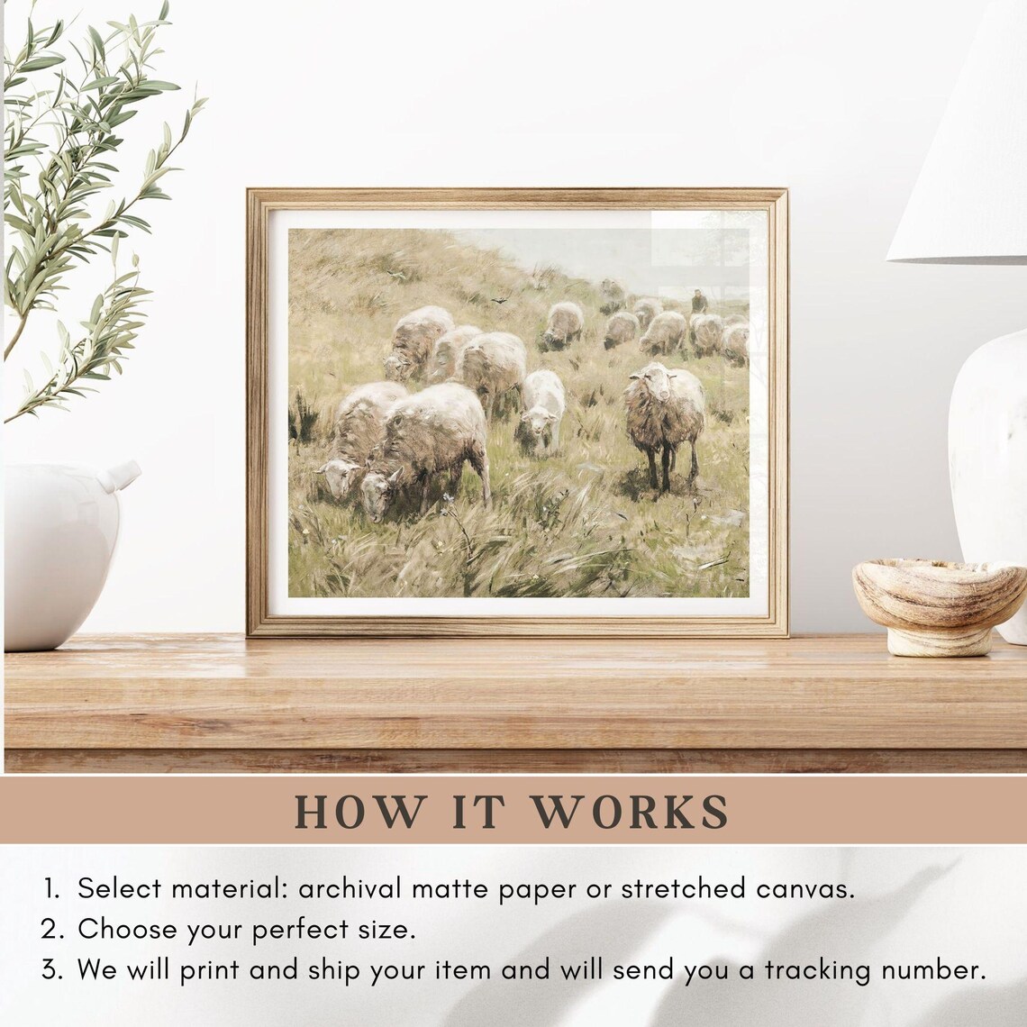 Easter Oil Painting, Spring Country Decor - Image 4