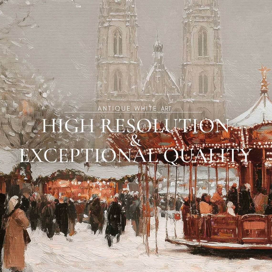Christmas Fair Frame Tv Art Vintage Farmhouse Christmas Painting For Tv The Frame Tv Art Festive Tv Art Holiday Home Decor Wa100 - Image 4