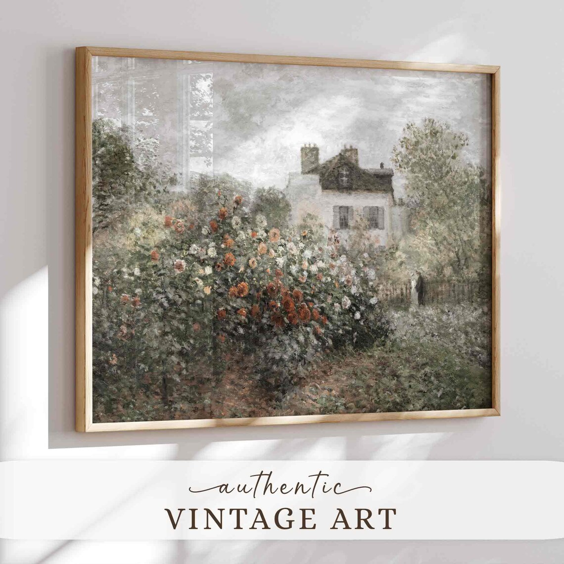 Vintage Cottage Rose Garden Wall Art, Farmhouse Print - Image 4