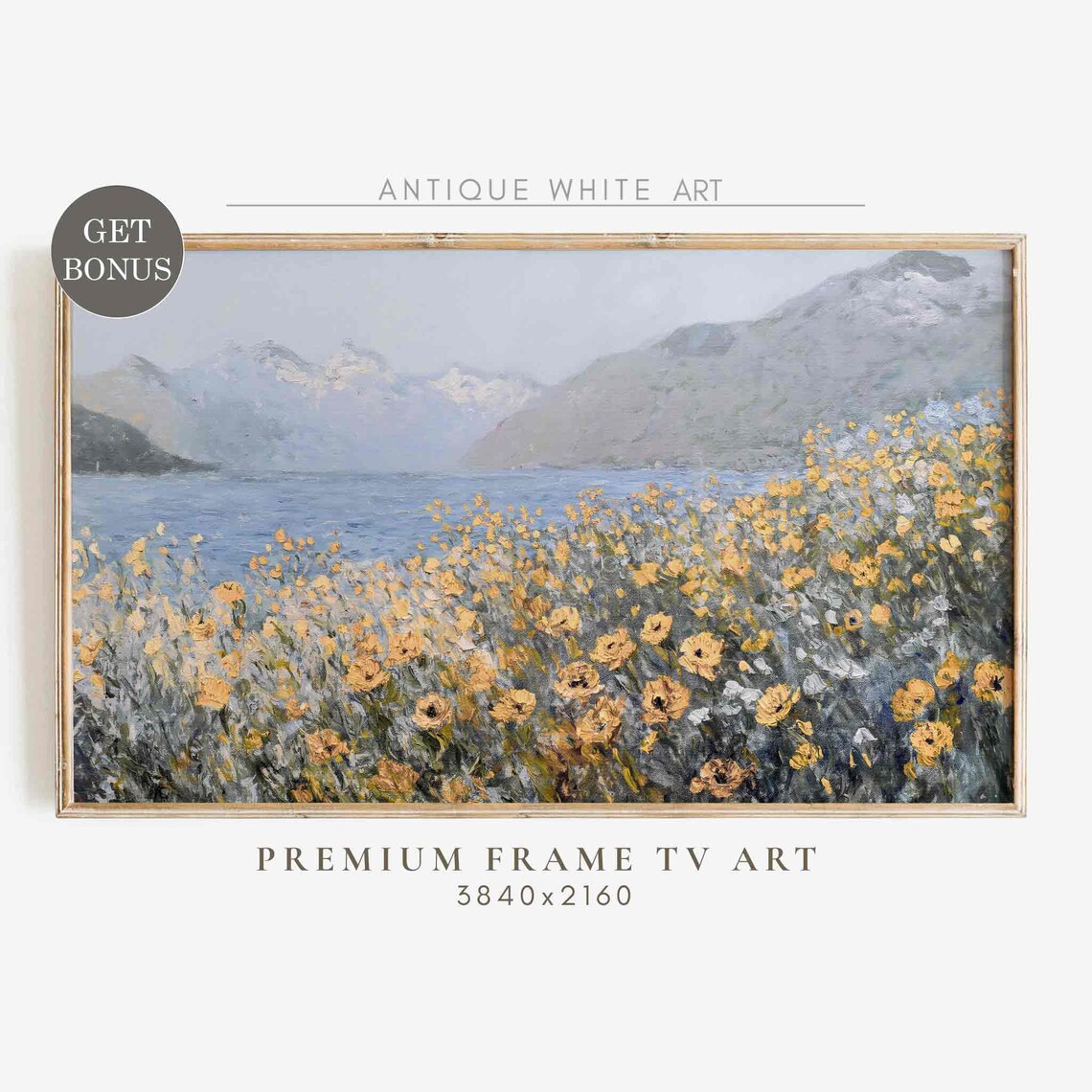 Summer Lake House Mountains Art Print, Farmhouse Coastal - Image 4