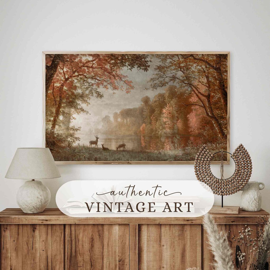 Vintage Fall Landscape, Farmhouse Art Print - Image 2