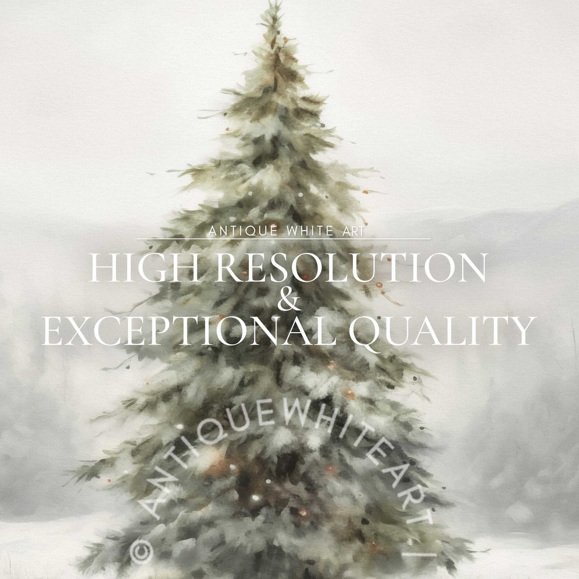 Christmas Tree Frame Tv Art Winter Frame Tv Art Farmhouse Christmas Oil Painting Christmas Tree Art For Tv Holiday Decor Tv229 - Image 5