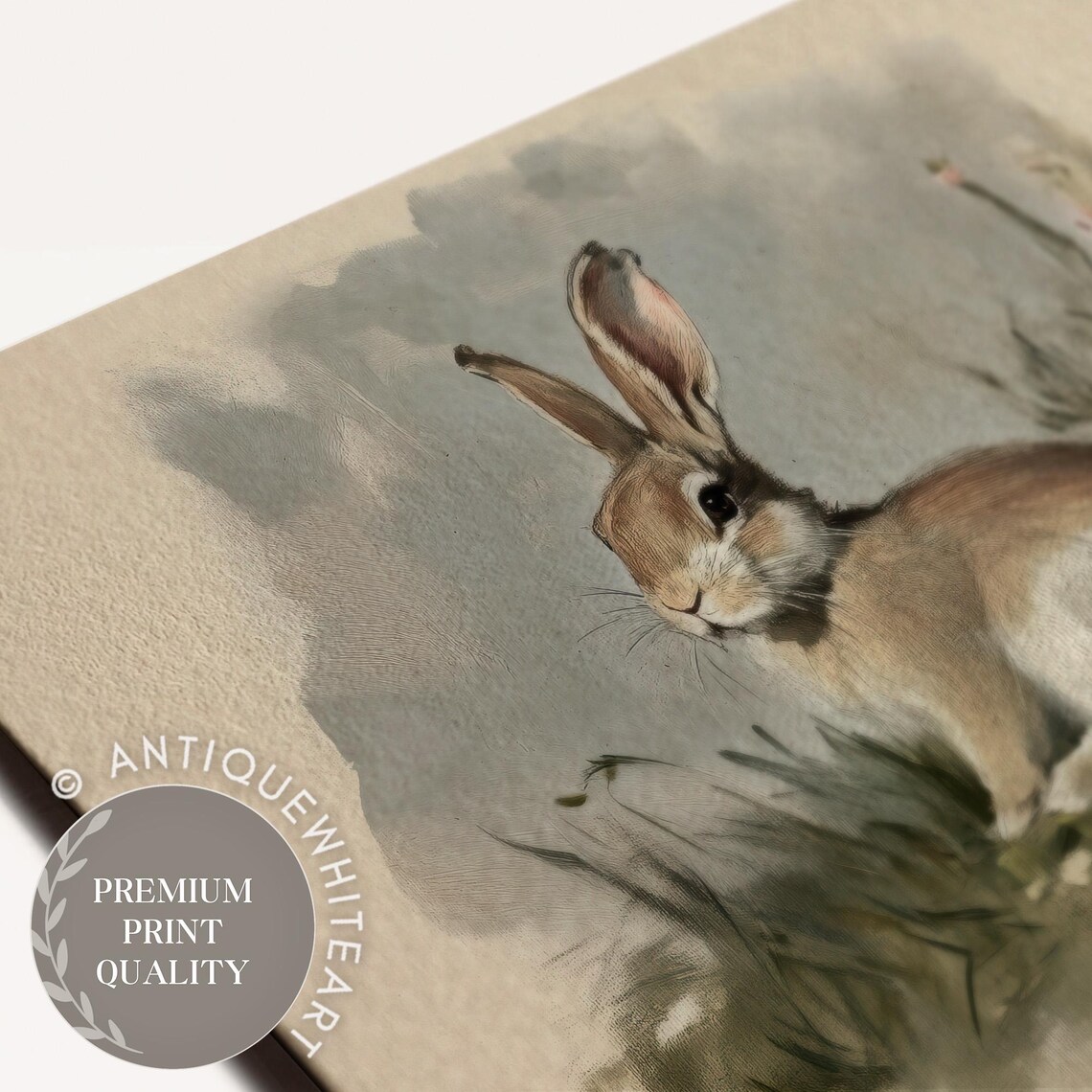 Bunny Sketch, Easter Bunny Painting, Art Print - Image 2