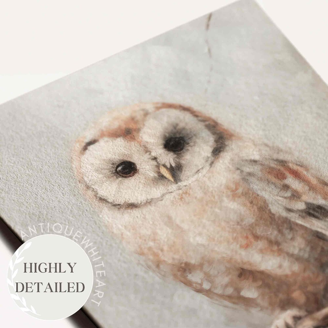 Vintage Farmhouse Owl In Winter Art Print - Image 3