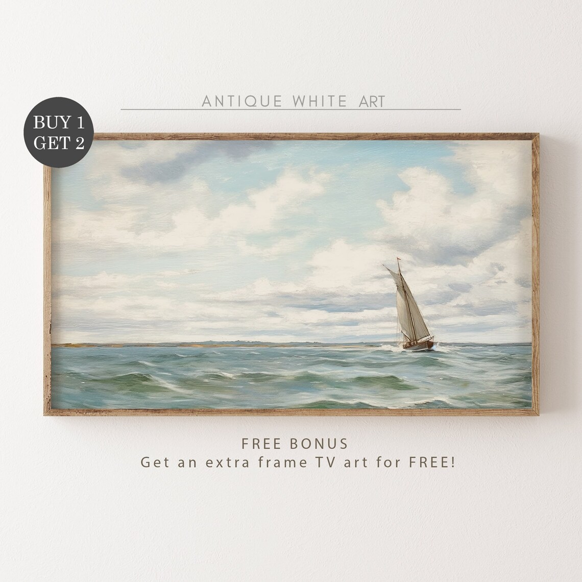 Summer Seascape Painting, Ocean Travel Poster - Image 4