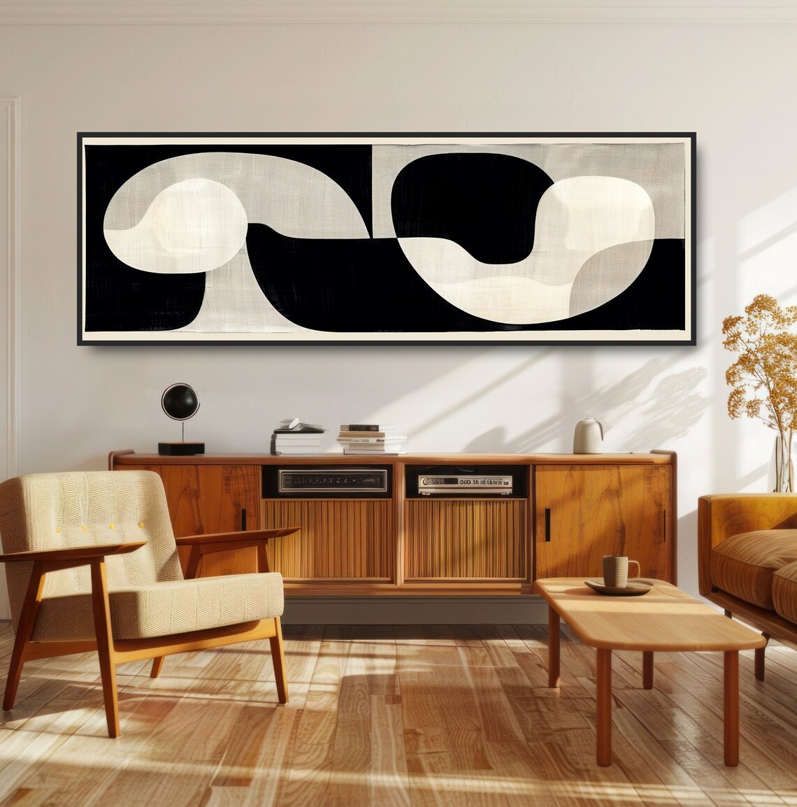 Mid-Century Modern Geometric Art Print, Minimalist Shapes - Image 5