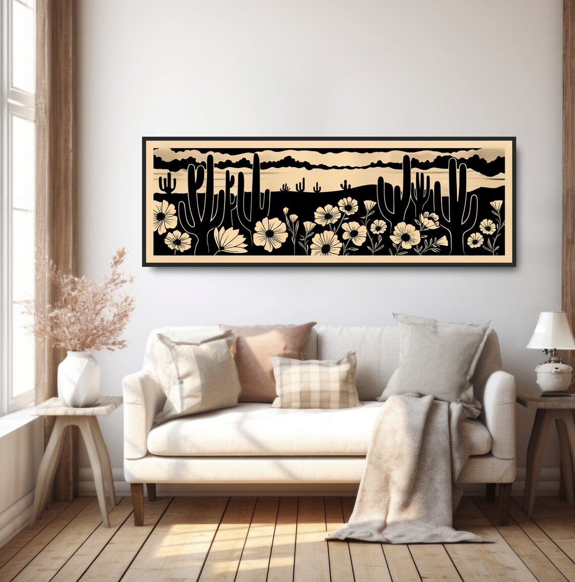 Cactus Desert Landscape, Retro Western Art Print - Image 5