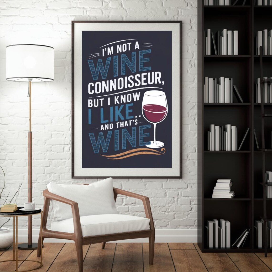 Wine Poster, Funny Wine Quote Kitchen Wall Art - Image 4