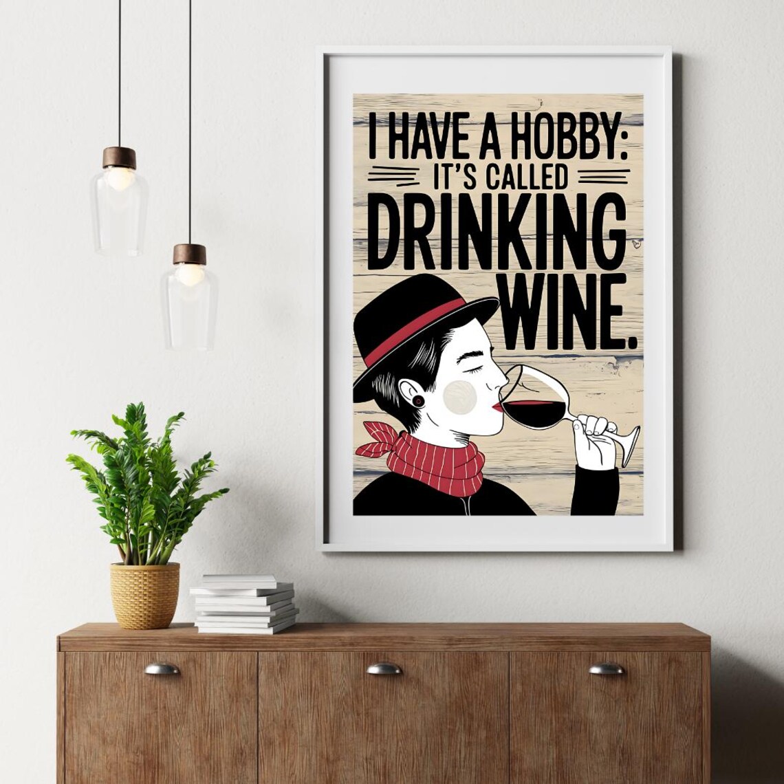 Wine Poster, Funny Kitchen Wall Art - Image 5