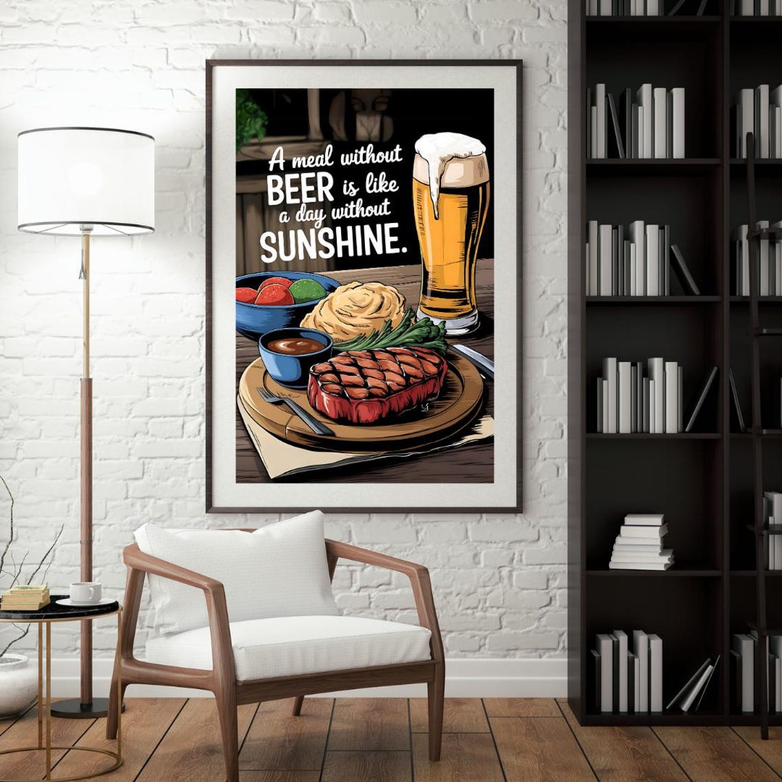 Bar Cart Decor, Retro Kitchen Wall Art - Image 4