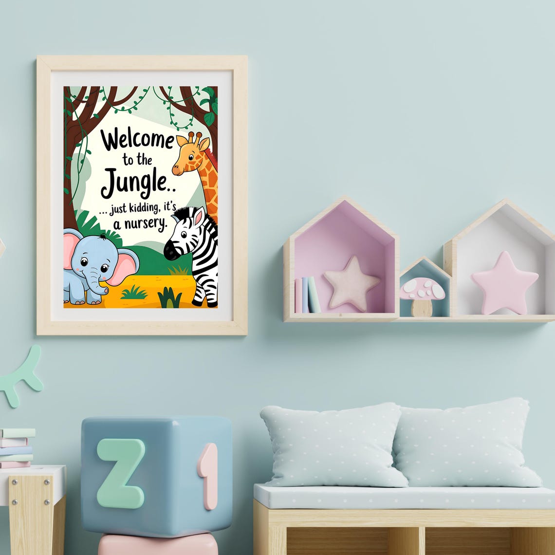 Baby Nursery Wall Art Baby Animals Cute Prints New Parent Gifts Funny Nursery Artwork Baby Shower Gifts Safari Nursery Art - Image 3