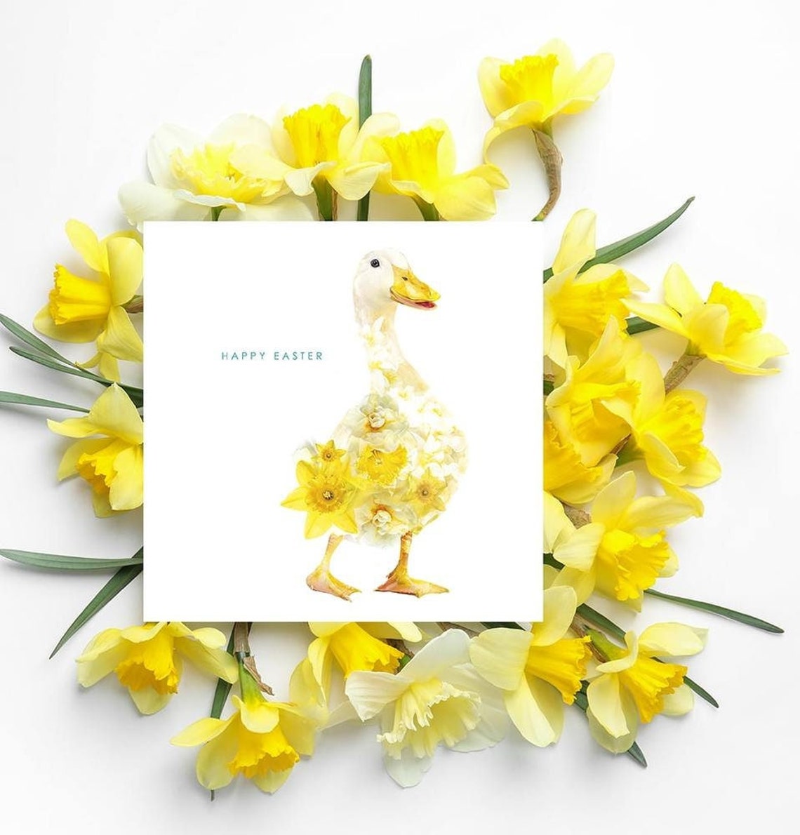 Happy Easter Duck Greeting Card