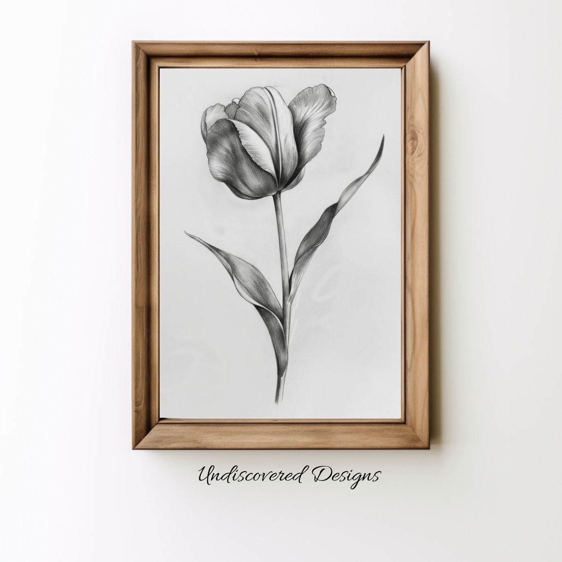 Tulip Botanical Sketch Art Printout Wall Vintage Prints Print