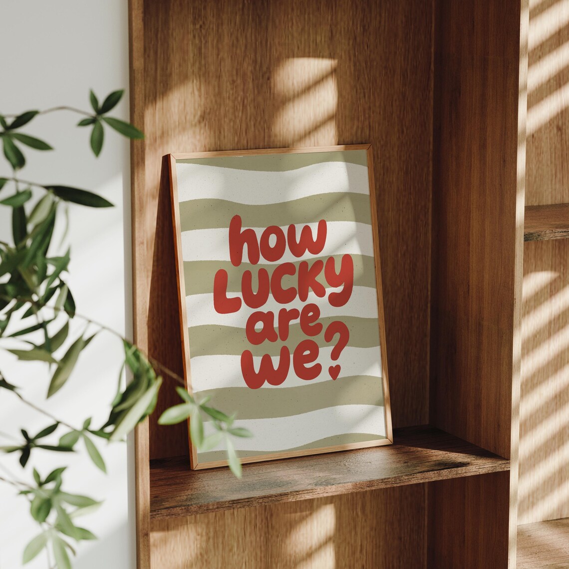 How Lucky Are We Quote, Wall Art Print - Image 2