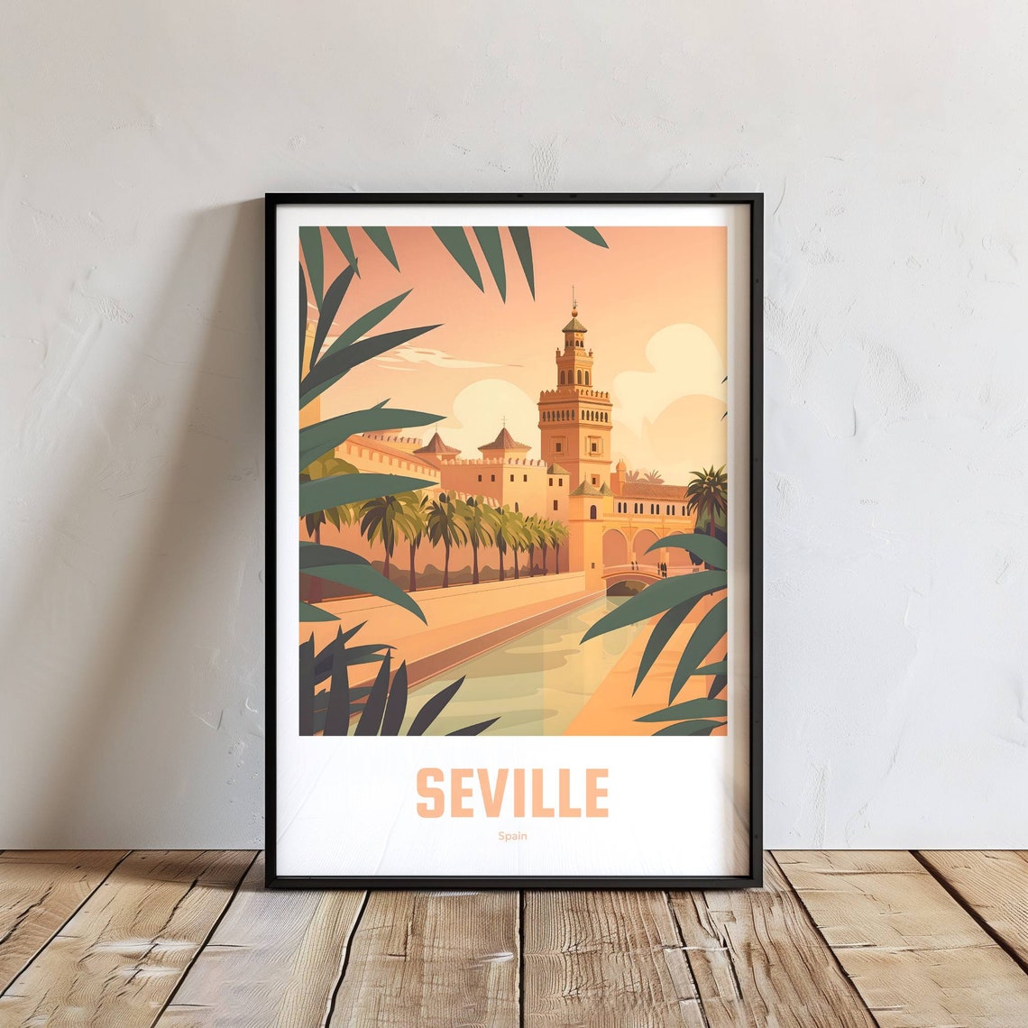 Seville Poster Vintage Travel Poster Retro Seville Travel Poster Gift Seville Wall Art Vintage Poster Seville Travel Poster - Image 2