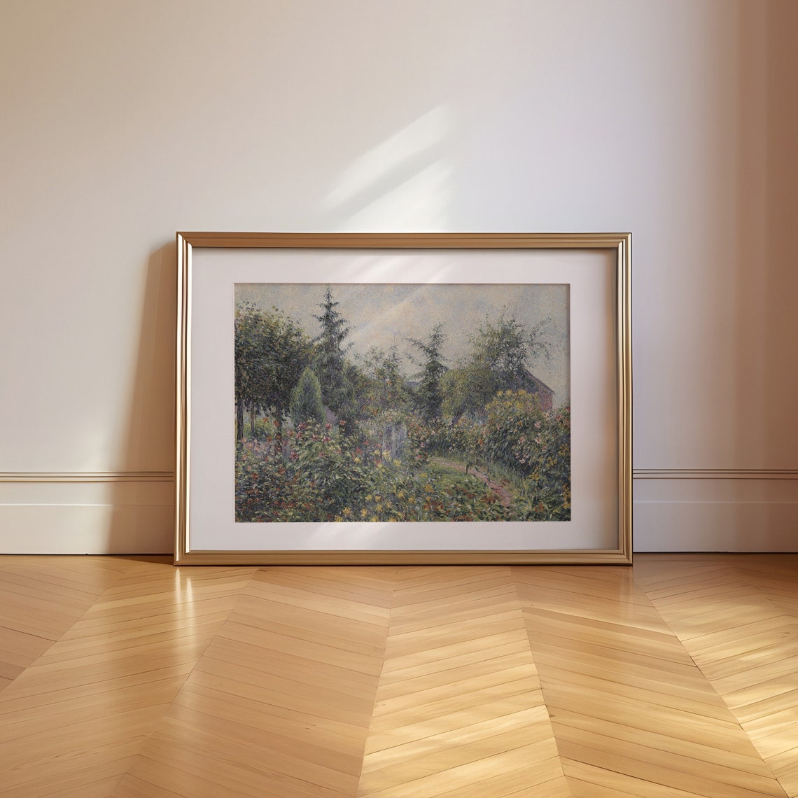 French Countryside Rose Garden Impressionist Spring Landscape Poster - Image 2