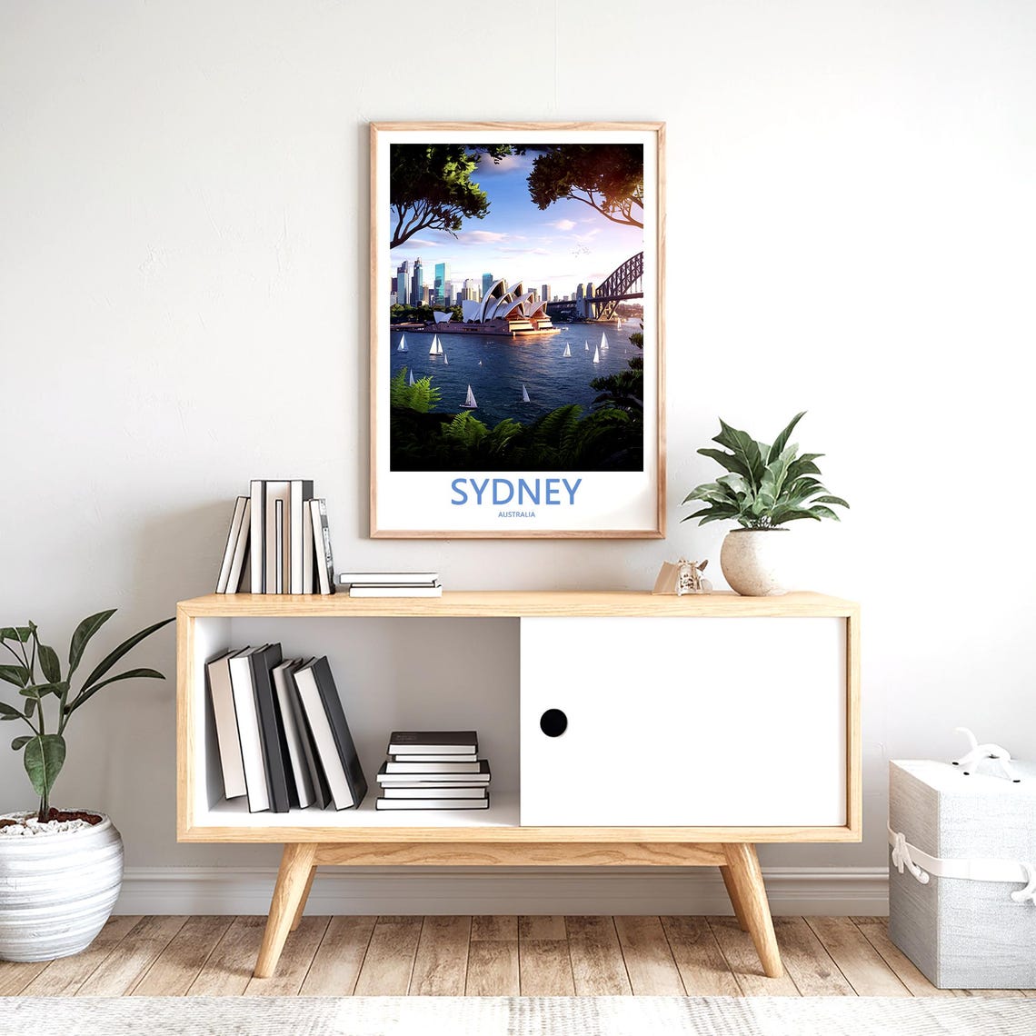 Sydney Opera House and Harbour Bridge in Warm Sunset Light Poster - Image 2