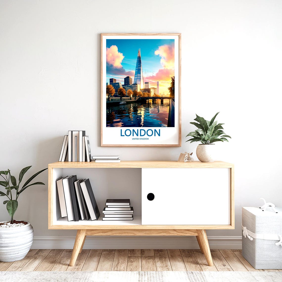 The Shard Reflected in the Thames During a Sunset Skyline Poster - Image 2