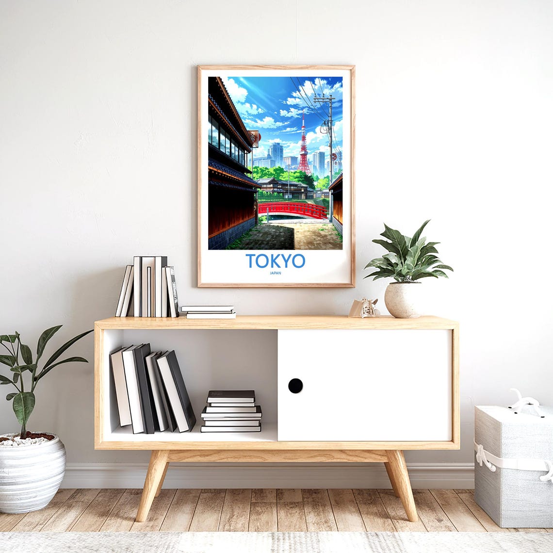 Tokyo Print Wall Art Tokyo Japan Travel Art Print Tokyo Hanging Wall Decor Tokyo Poster Prints Home Decor Tokyo Japan Poster Travel Gift Art - Image 2