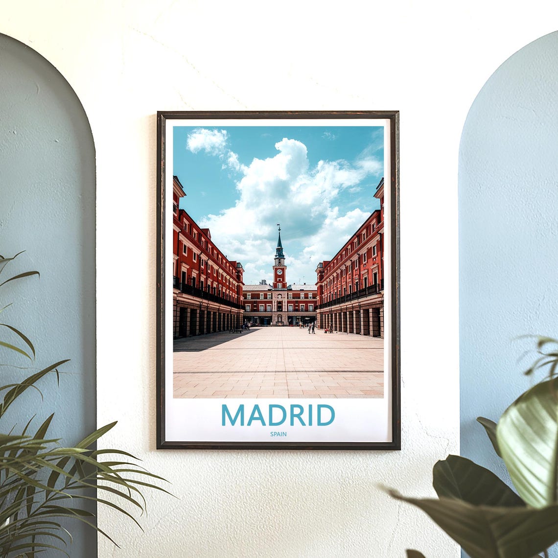 Madrid Plaza Mayor Sunny Day Historic Square Photo View Poster - Image 3