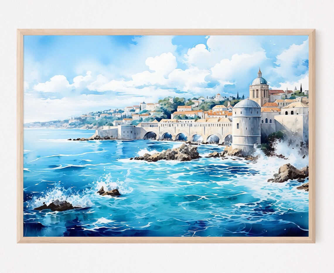 Dubrovnik Art Print Croatia Art Dubrovnik Poster Travel Art Travel Poster Croatia Wall Art Travel Gift Home Decor Housewarming Gift