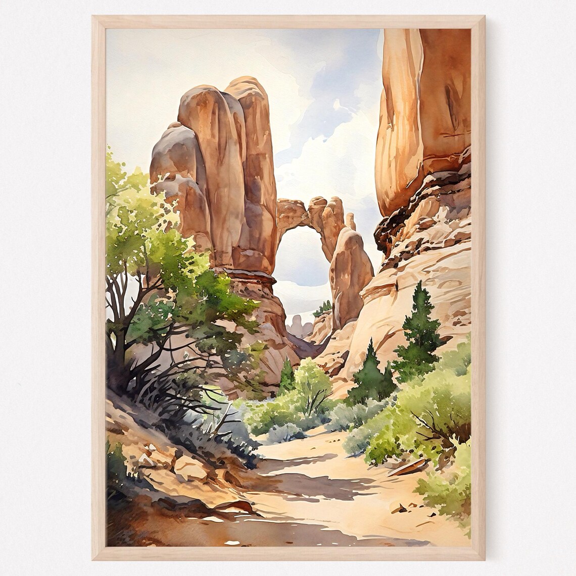 Arches National Park Watercolor Art Print